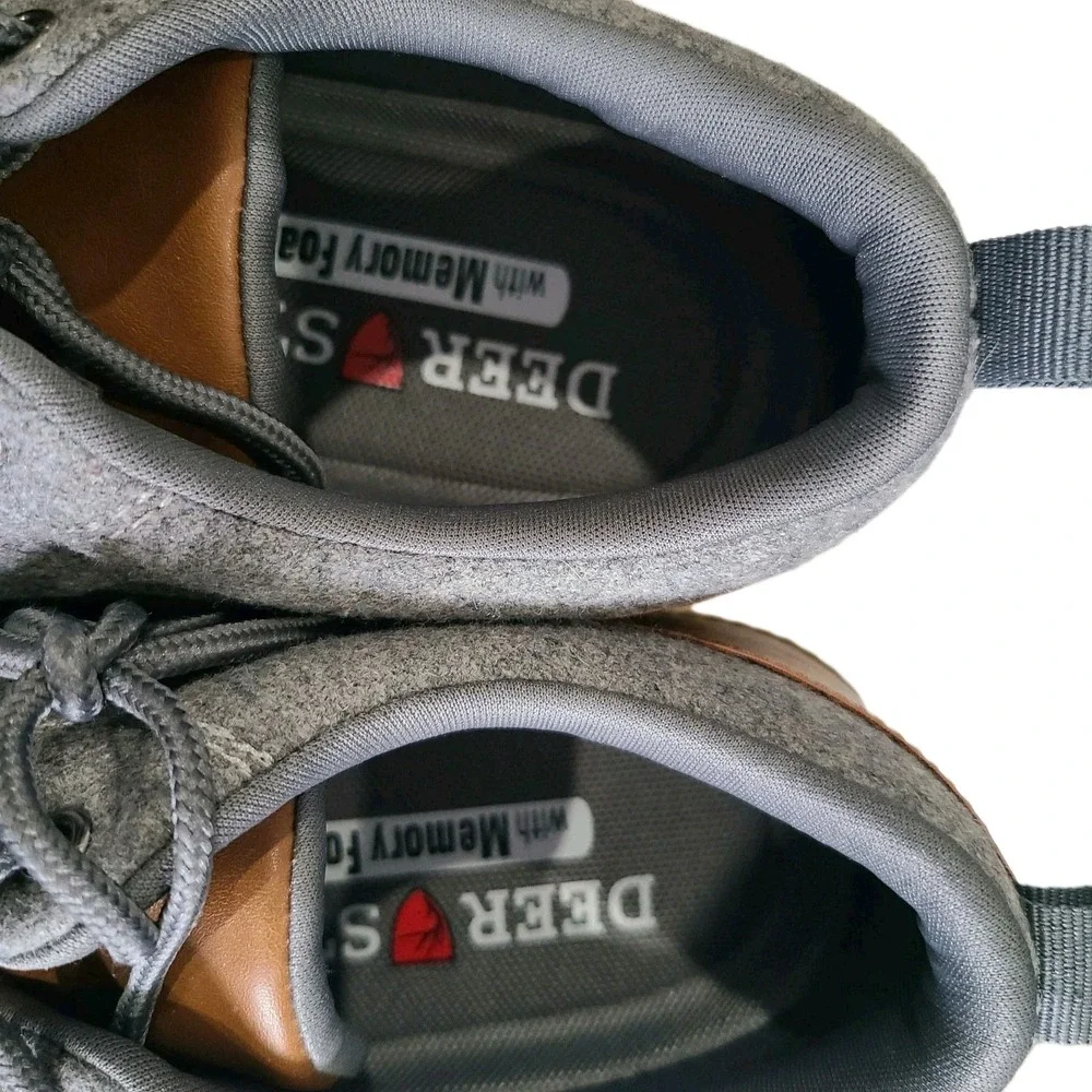 Deer Stag's Men's Sneaker Shoes‎ Gray Brown With Memory Foam Sz 10W Casual